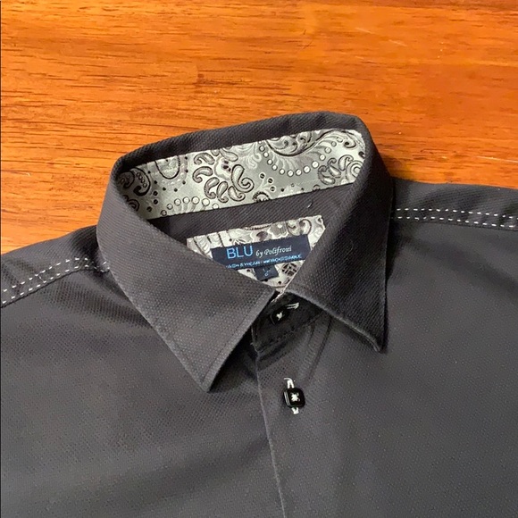 BLU by POLIFRONI LS Button Down Dress Shirt (M-50) - Picture 8 of 8